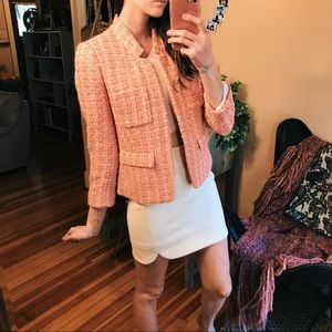 J. Crew Pink Tweed Blazer
